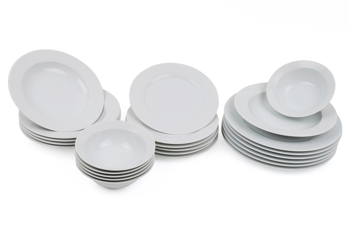 Rani Home Yemek Takımı (24 Parça) Kütahya Porselen Beyaz HE-6823
