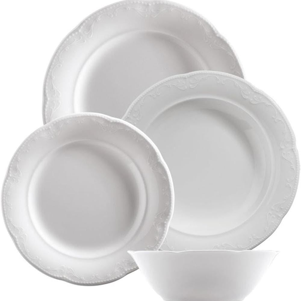 Rani Home Yemek Takımı (24 Parça) Kütahya Porselen Beyaz HE-6825
