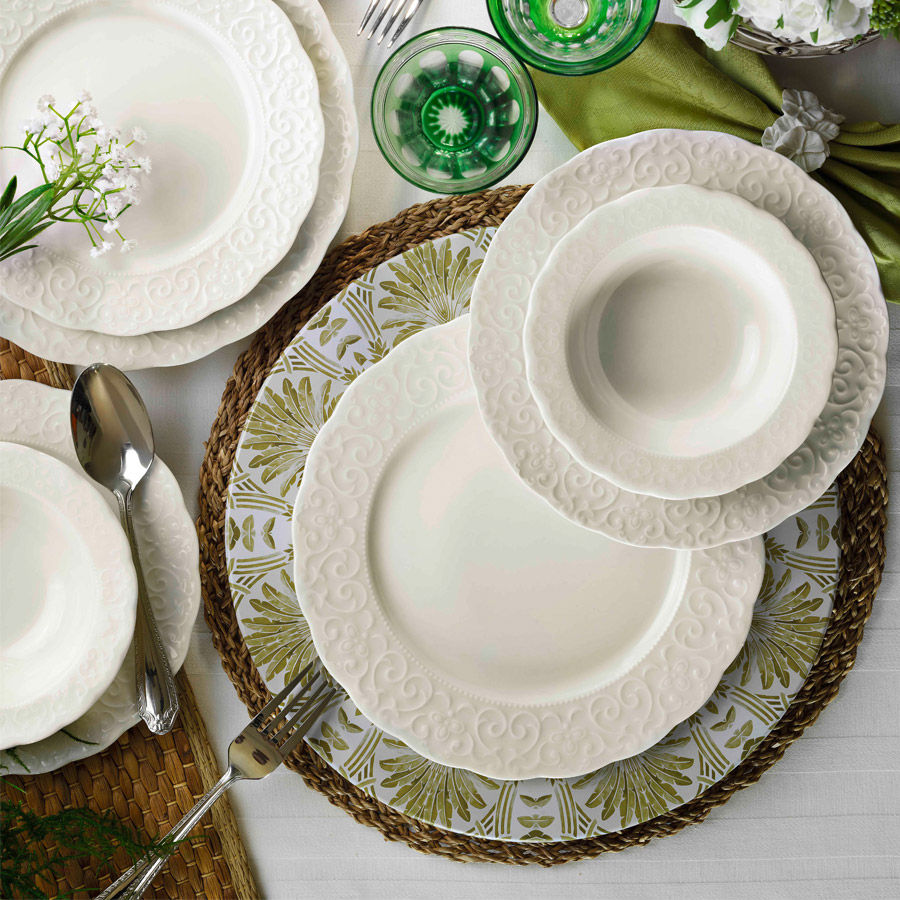 Rani Home Yemek Takımı (24 Parça) Kütahya Porselen Beyaz HE-6826