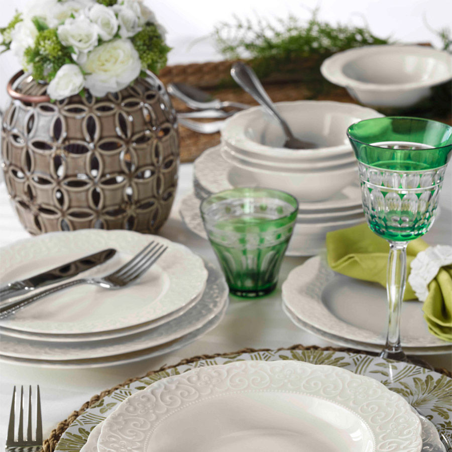 Rani Home Yemek Takımı (24 Parça) Kütahya Porselen Beyaz HE-6826