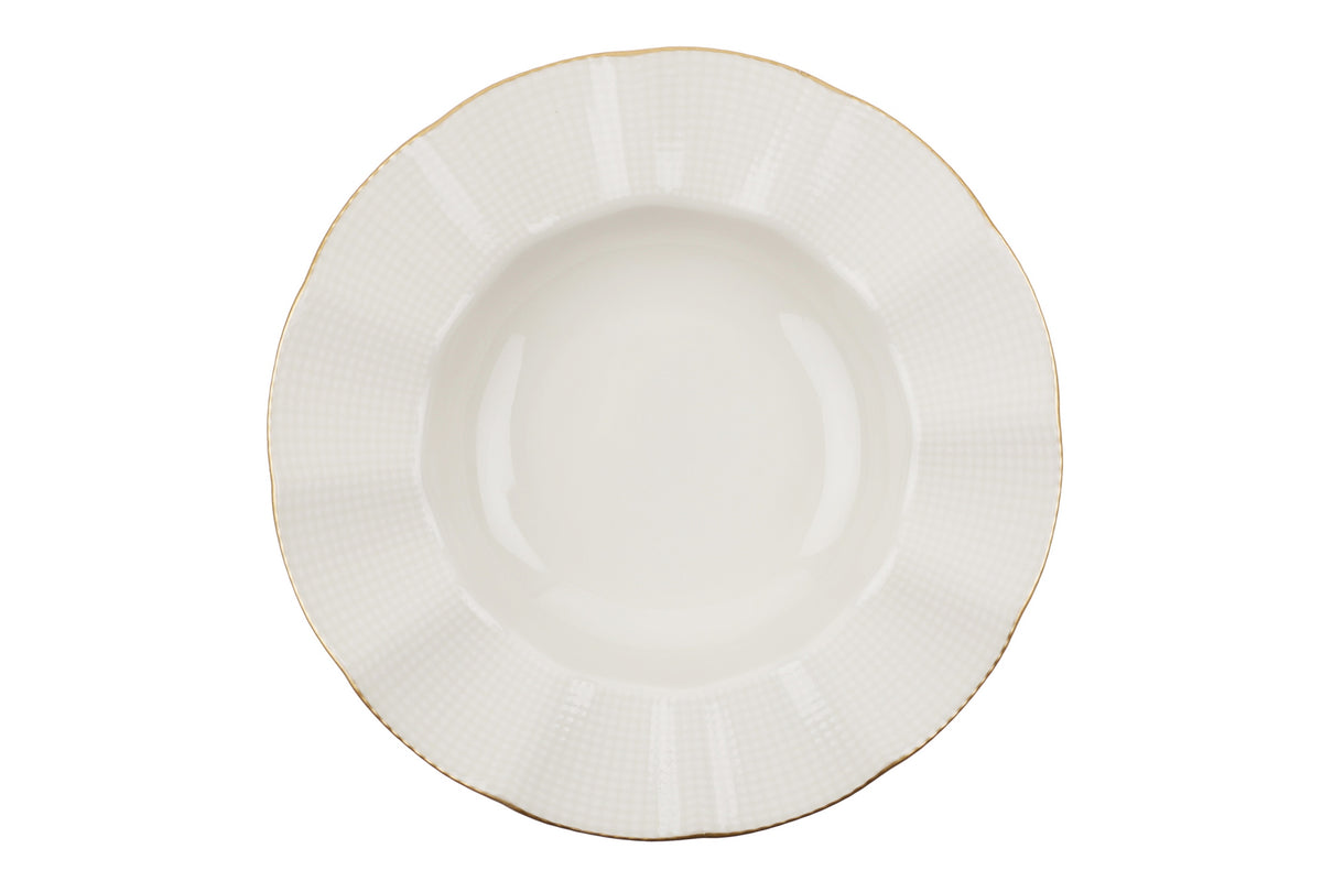 Rani Home Yemek Takımı (24 Parça) Kütahya Porselen Krem - Altın HE-6827