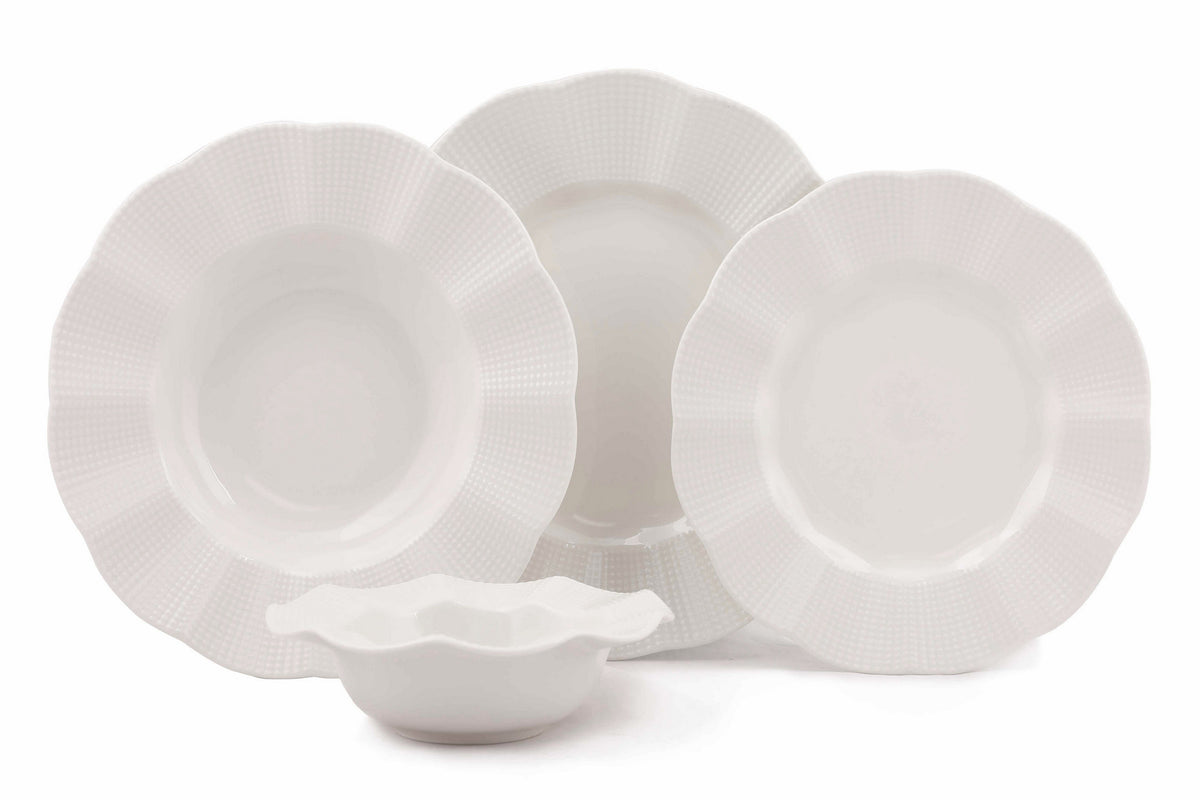 Rani Home Yemek Takımı (24 Parça) Kütahya Porselen Krem HE-6829