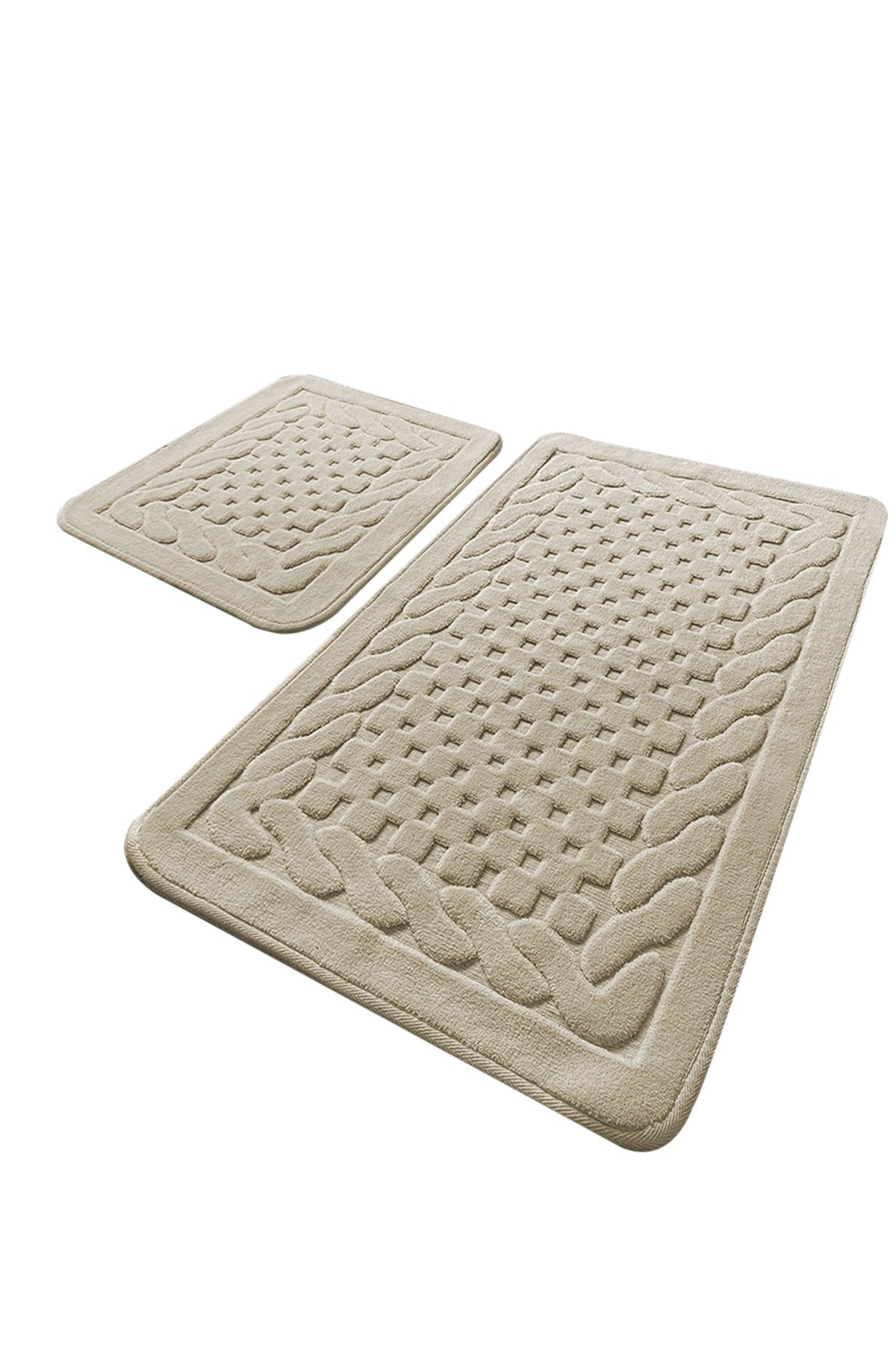 Rani Home Banyo Paspası Seti  Bej BA-6266