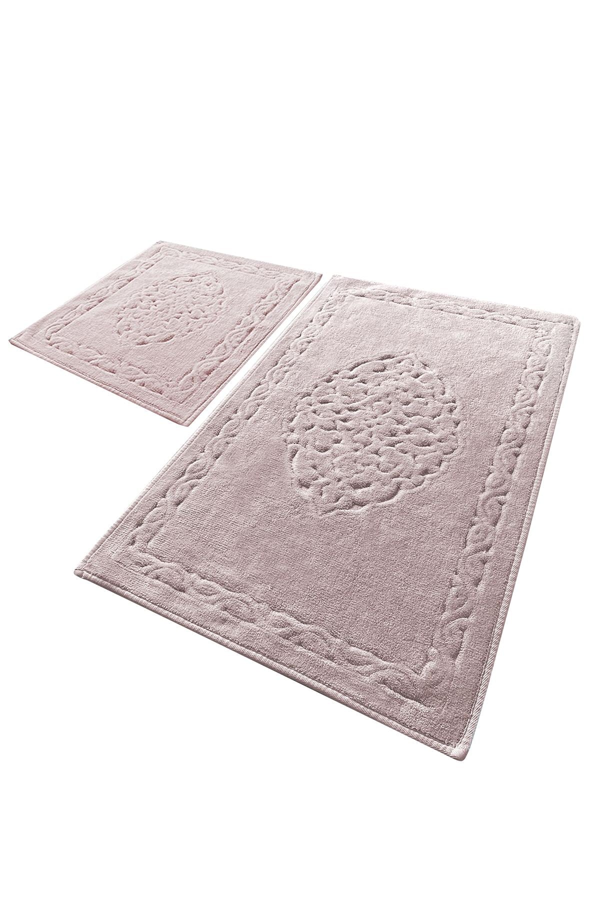 Rani Home Banyo Paspası Seti Pudra Pembe BA-6271