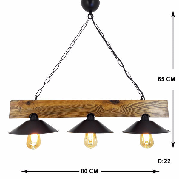 Rani Home Avize Ceviz - 
Siyah  AA-6065