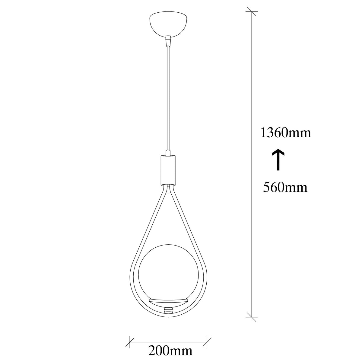 Rani Home Avize Siyah  AA-6060