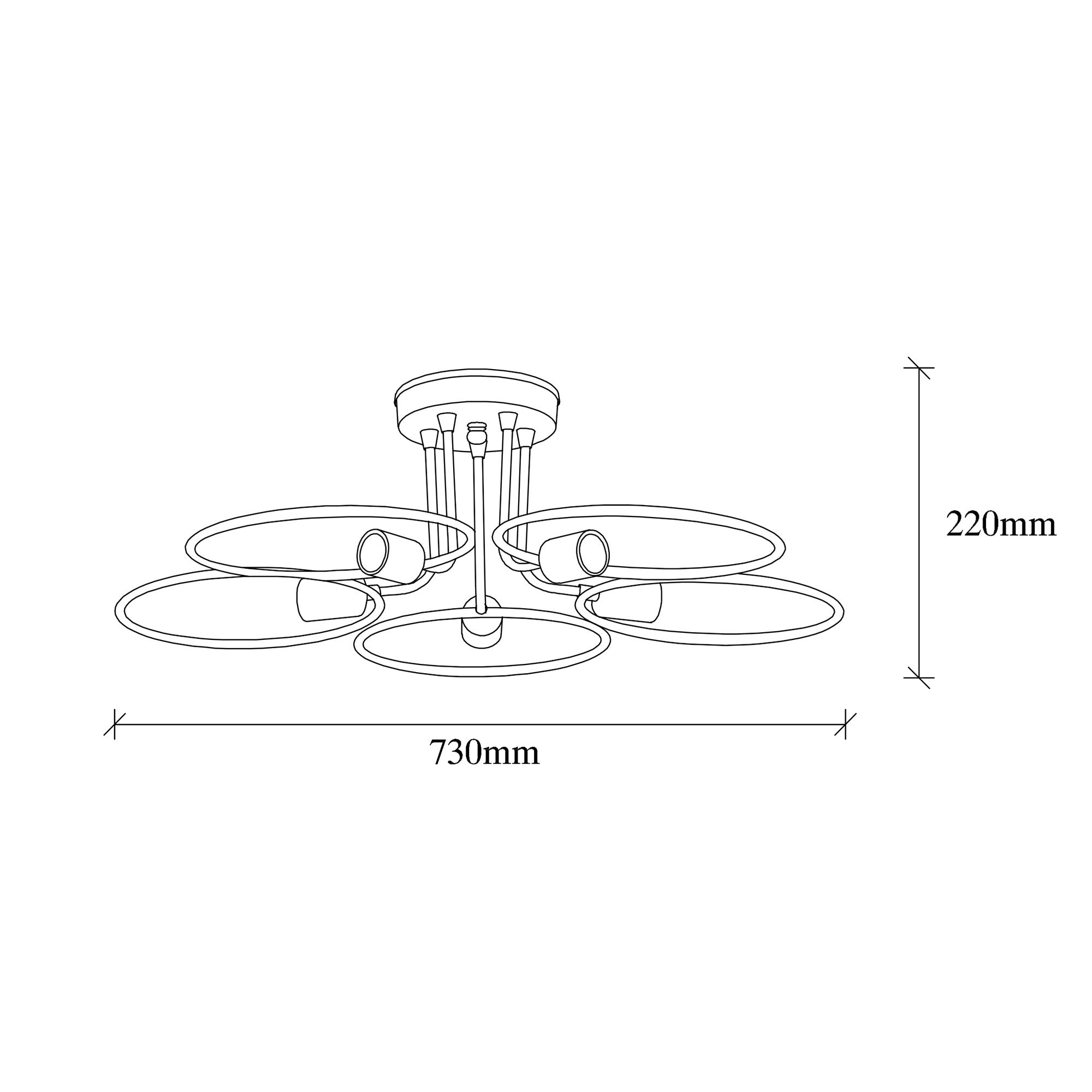 Rani Home Avize Siyah  AA-6120