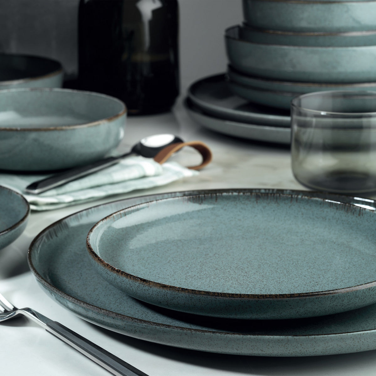 Rani Home Yemek Takımı (24 Parça) Kütahya Porselen Mavi HE-6833