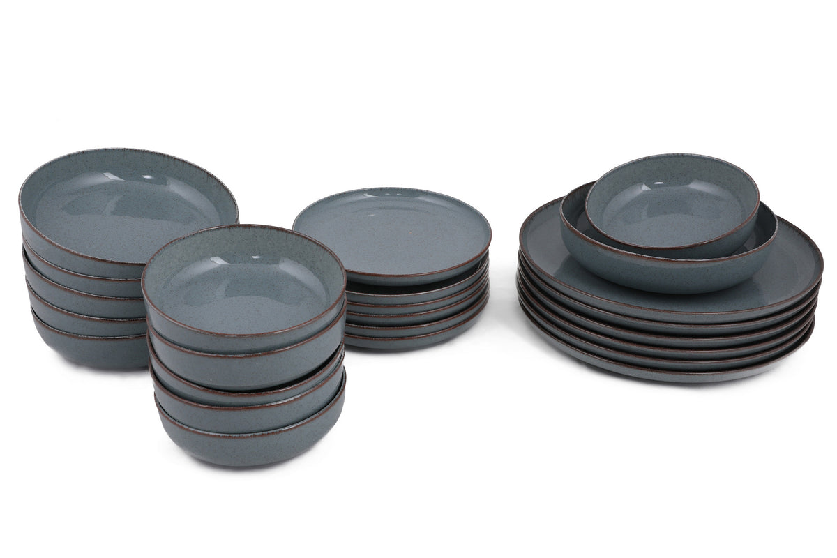 Rani Home Yemek Takımı (24 Parça) Kütahya Porselen Mavi HE-6833