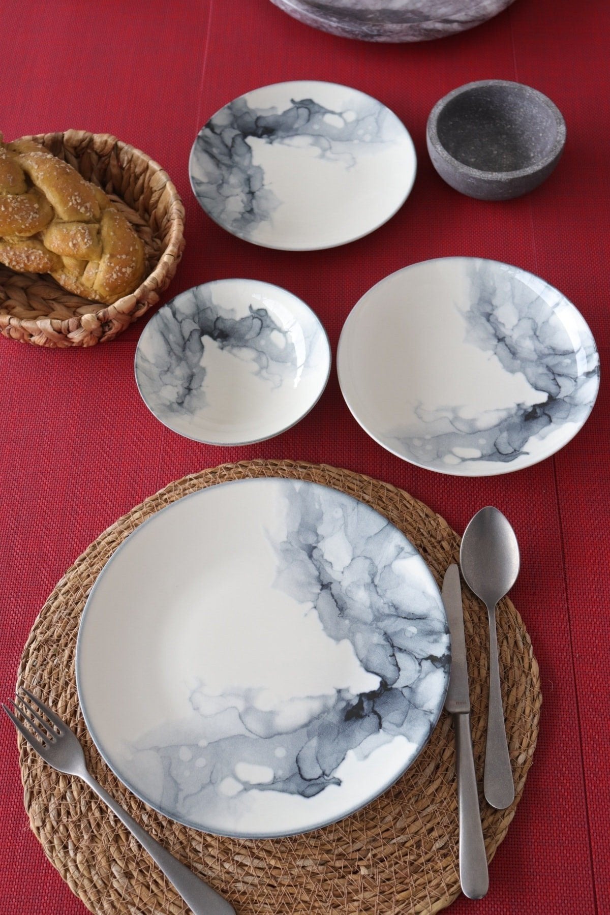 Rani Home Yemek Takımı (24 Parça) Güral Porselen Çok Renkli HE-6756