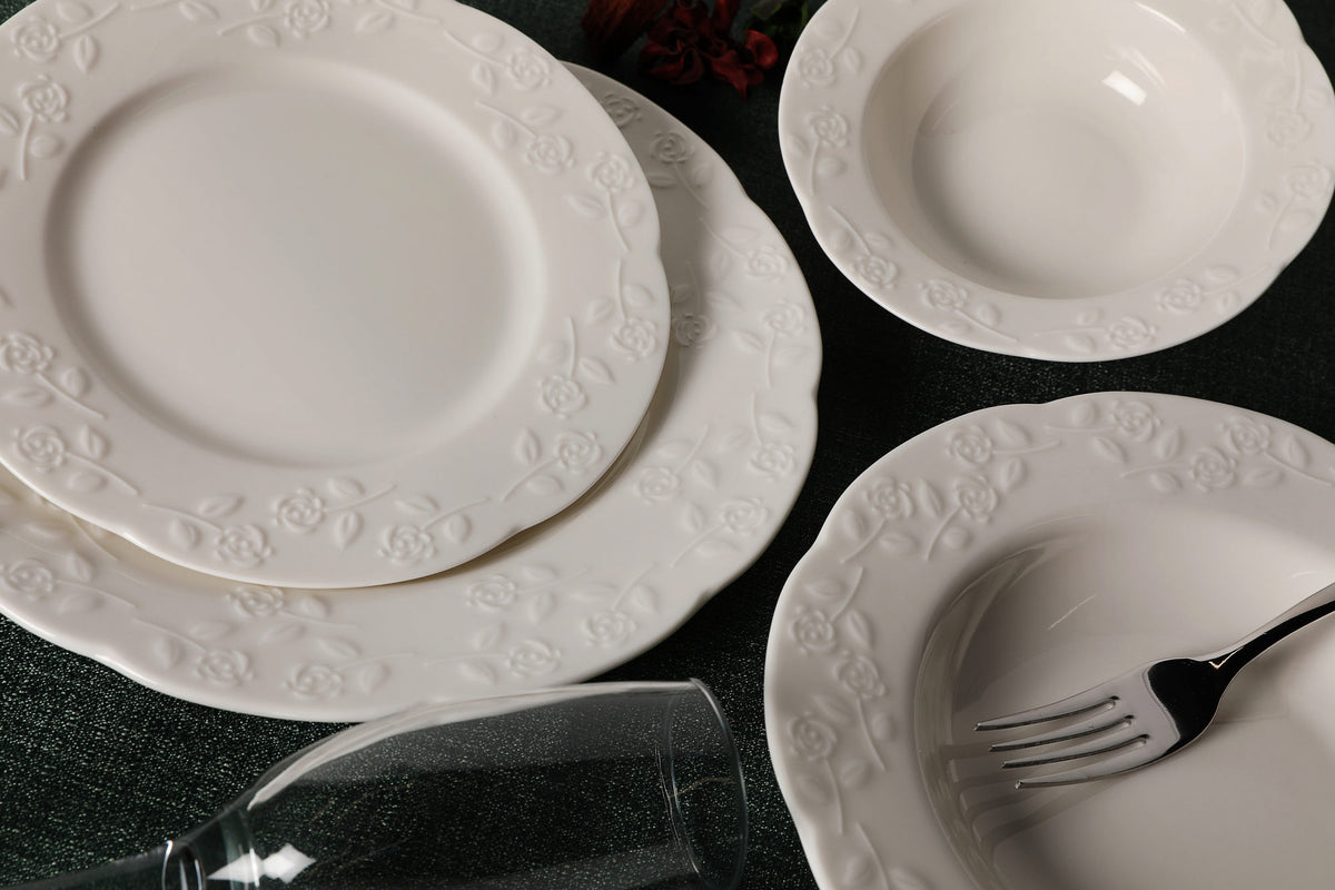 Rani Home Yemek Takımı (24 Parça) Güral Porselen Krem HE-6757