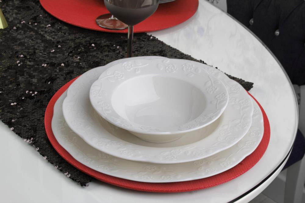 Rani Home Yemek Takımı (24 Parça) Güral Porselen Krem HE-6757
