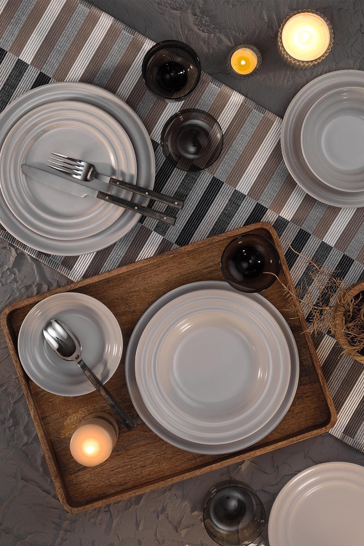 Rani Home Yemek Takımı (24 Parça) Kütahya Porselen Bej HE-6838