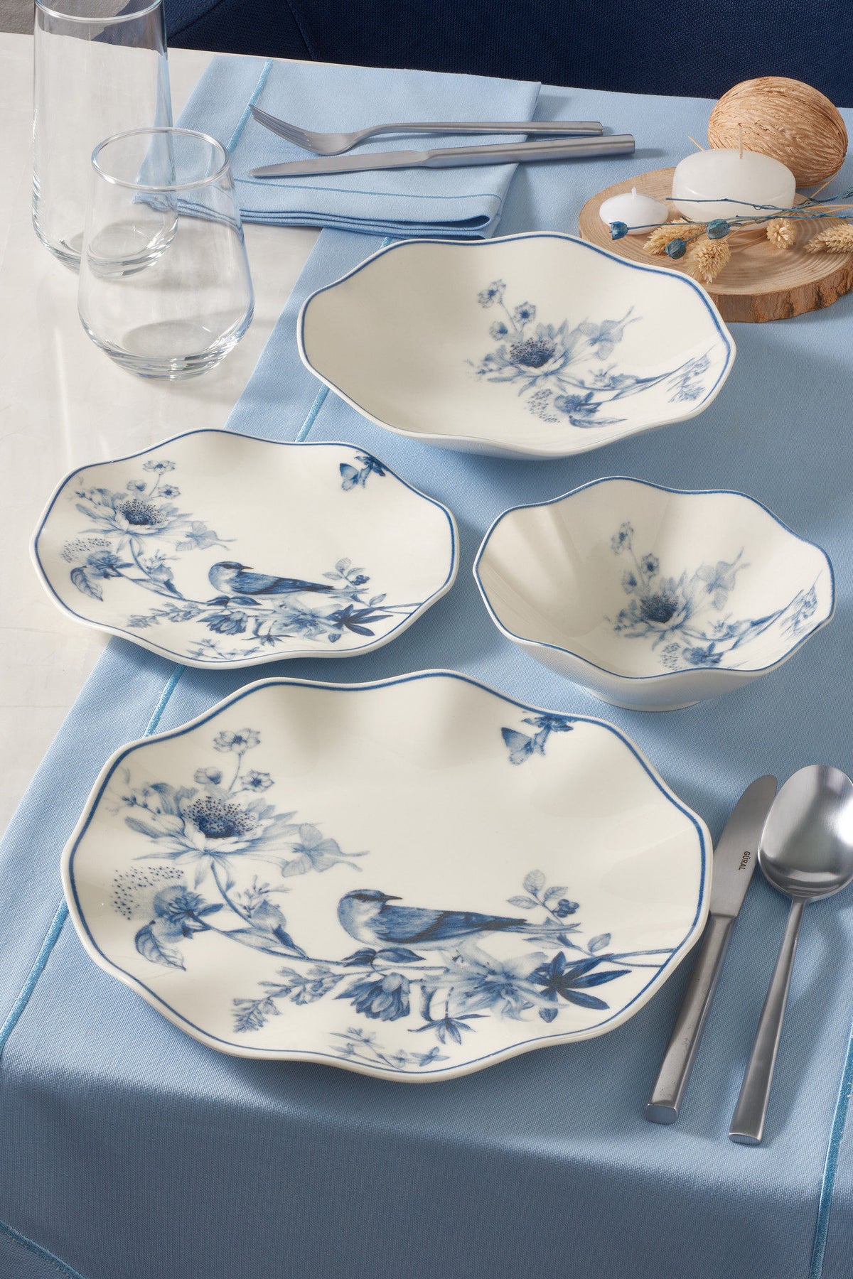 Rani Home Yemek Takımı (24 Parça) Güral Porselen Çok Renkli HE-6758