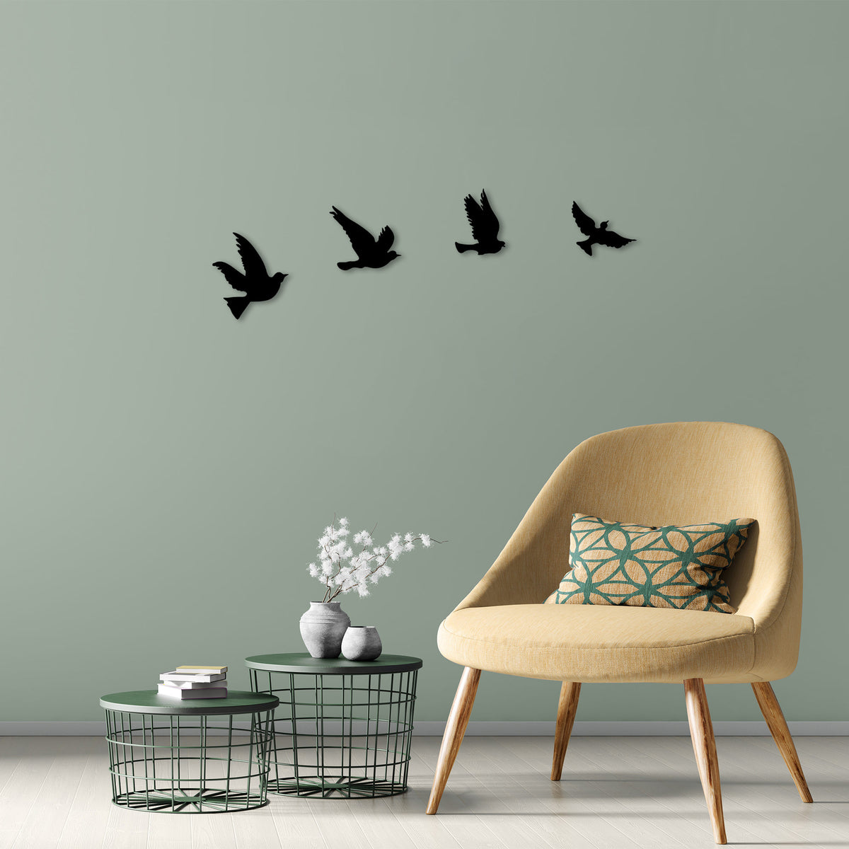 Rani Home Dekoratif Metal Duvar Aksesuarı Siyah AC-5887