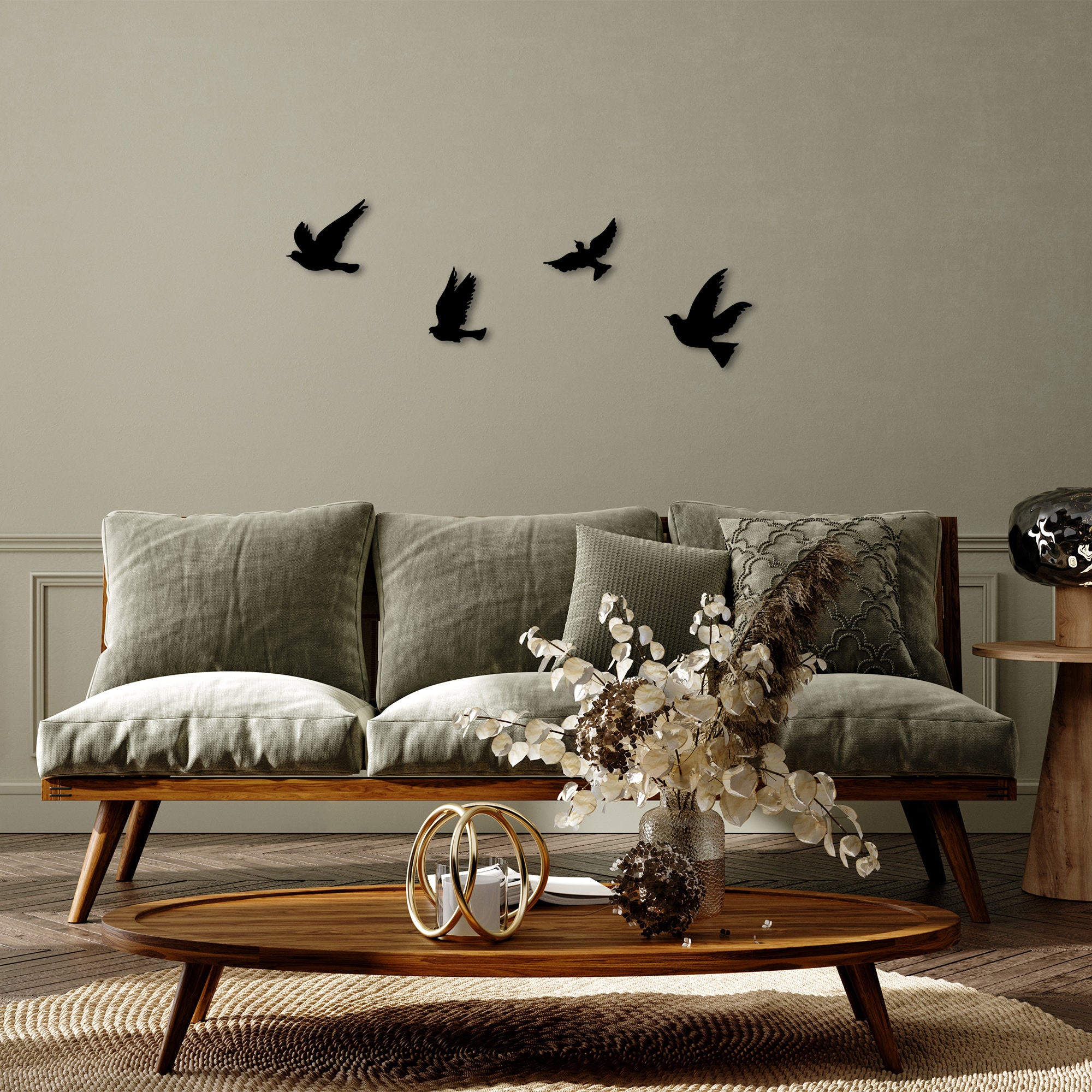 Rani Home Dekoratif Metal Duvar Aksesuarı Siyah AC-5887