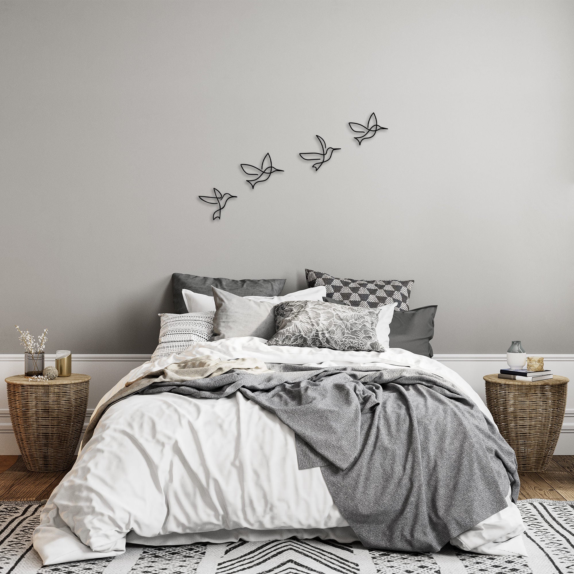 Rani Home Dekoratif Metal Duvar Aksesuarı Siyah AC-5899