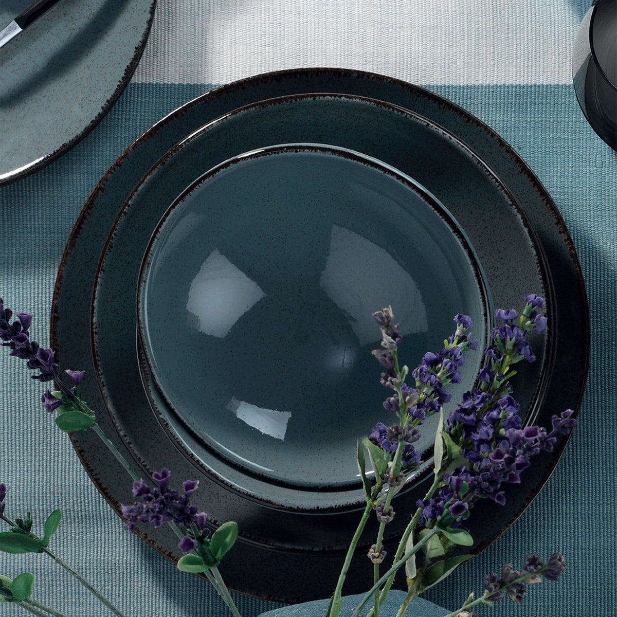 Rani Home Yemek Takımı (18 Parça) Kütahya Porselen Mavi HD-6840