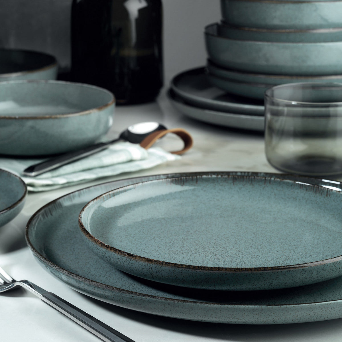 Rani Home Yemek Takımı (18 Parça) Kütahya Porselen Mavi HD-6843