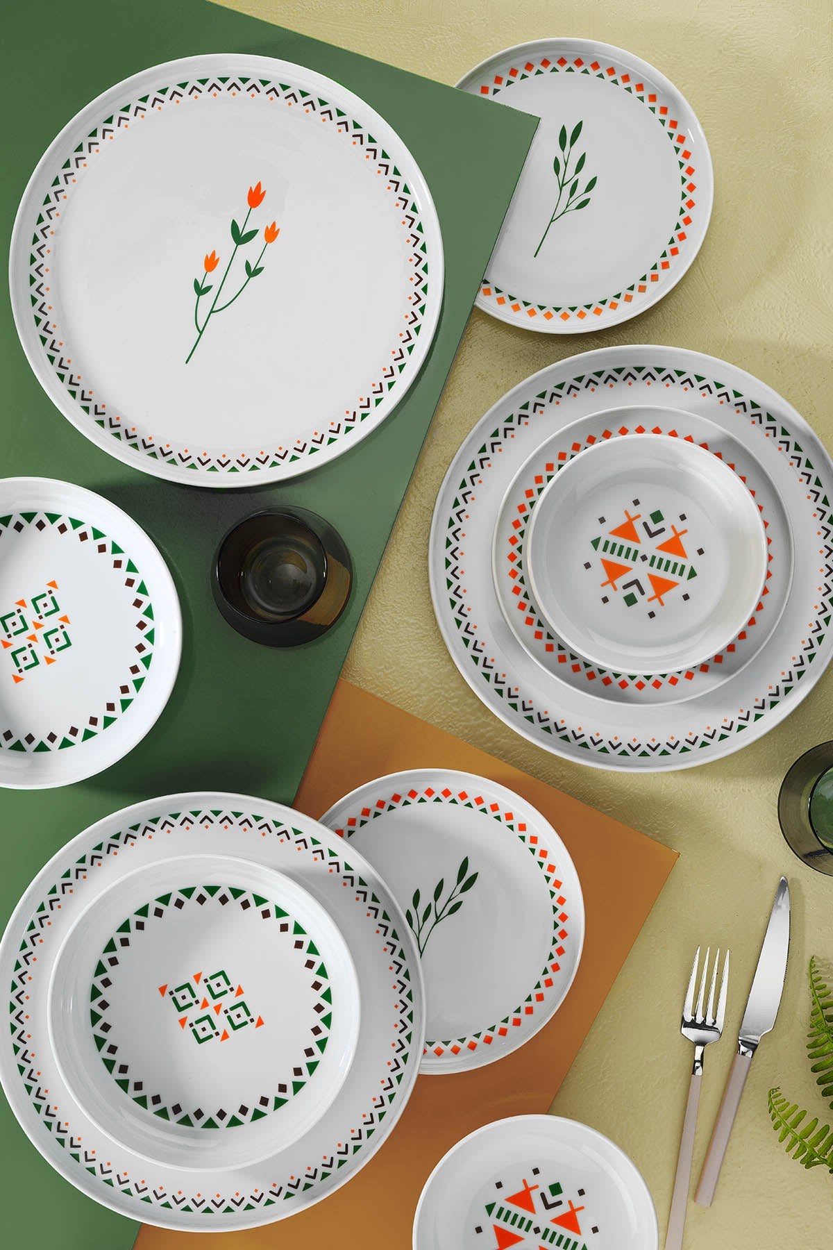 Rani Home Yemek Takımı (24 Parça) Kütahya Porselen Çok Renkli HE-6855