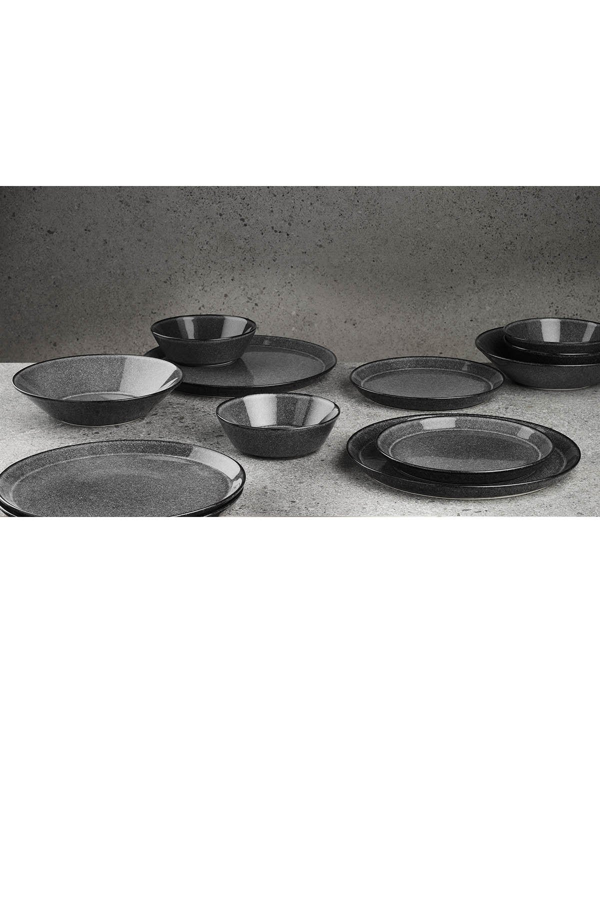 Rani Home Yemek Takımı (24 Parça) Kütahya Porselen Siyah HE-6856