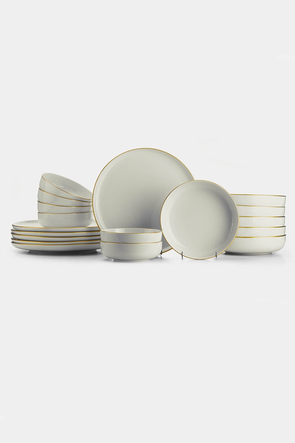 Rani Home Yemek Takımı (18 Parça) Kütahya Porselen Krem - Altın HD-6859