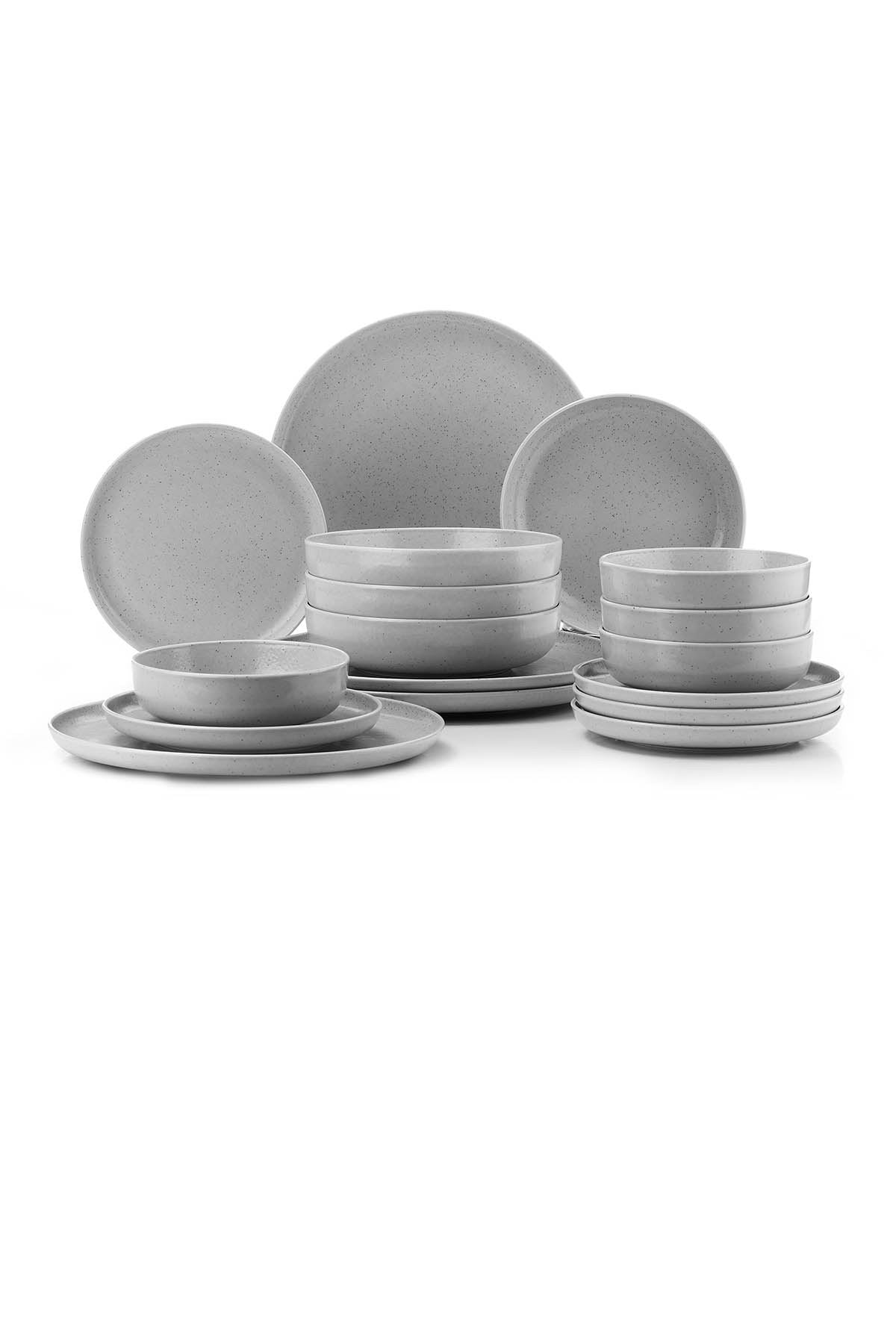 Rani Home Yemek Takımı (16 Parça) Kütahya Porselen Gri HC-6860