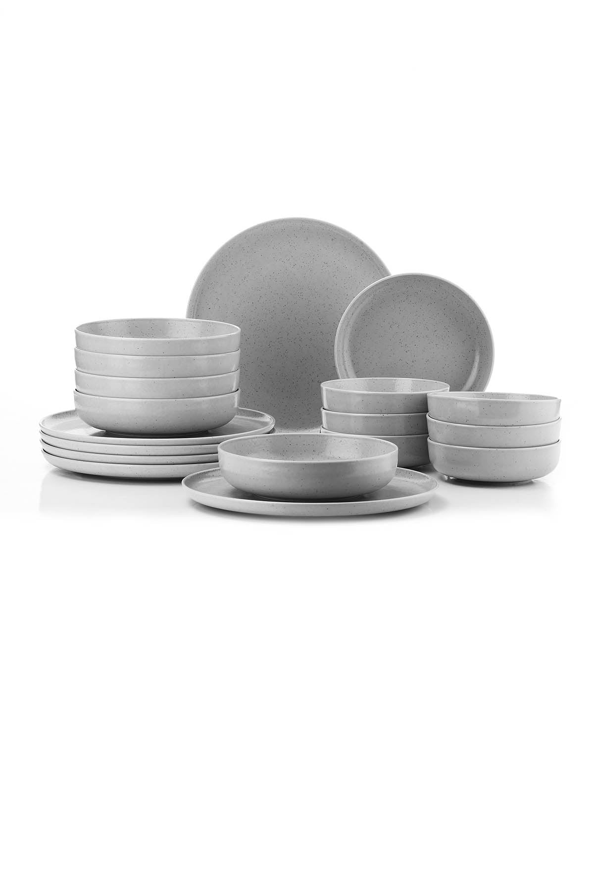 Rani Home Yemek Takımı (18 Parça) Kütahya Porselen Gri HD-6862