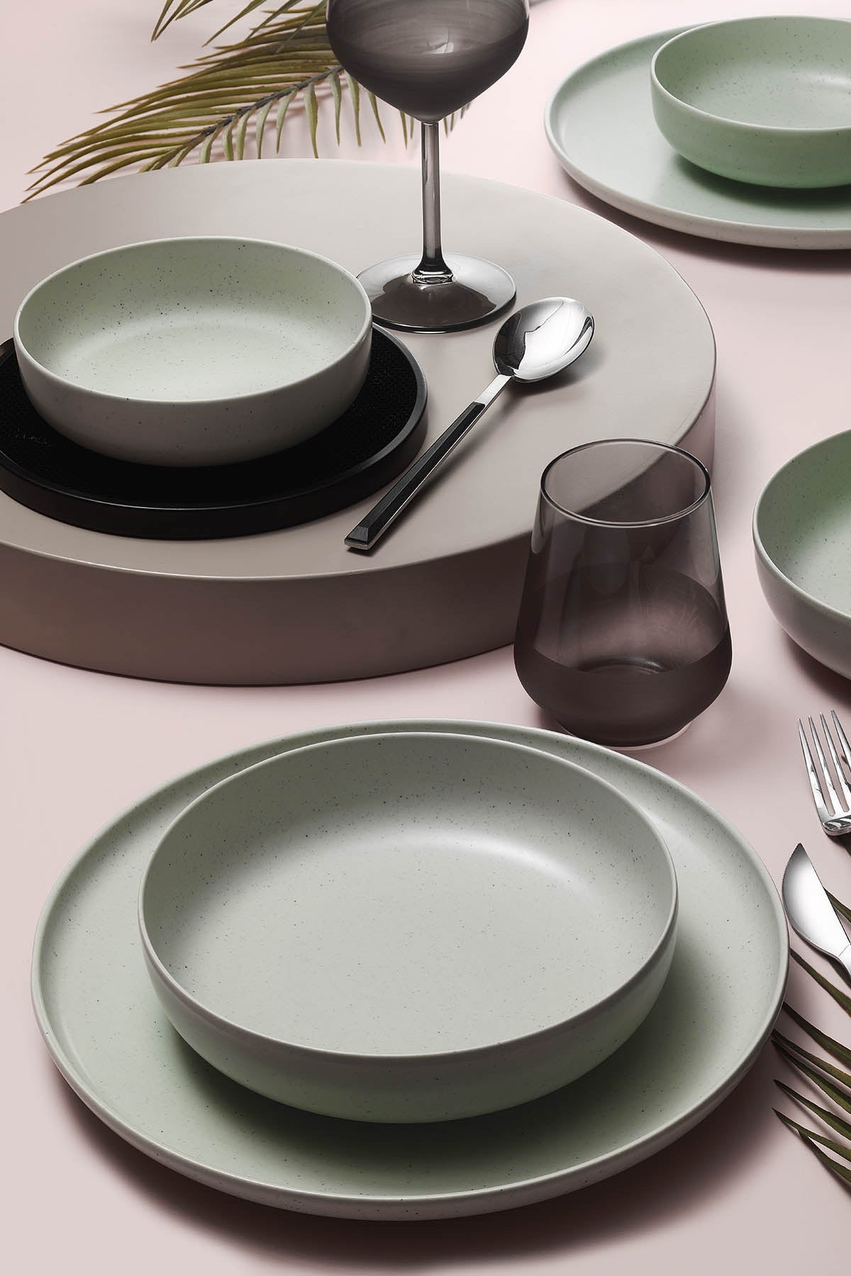 Rani Home Yemek Takımı (18 Parça) Kütahya Porselen Yeşil HD-6864