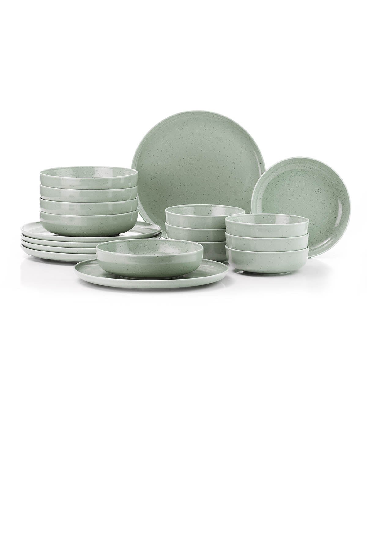 Rani Home Yemek Takımı (18 Parça) Kütahya Porselen Yeşil HD-6864