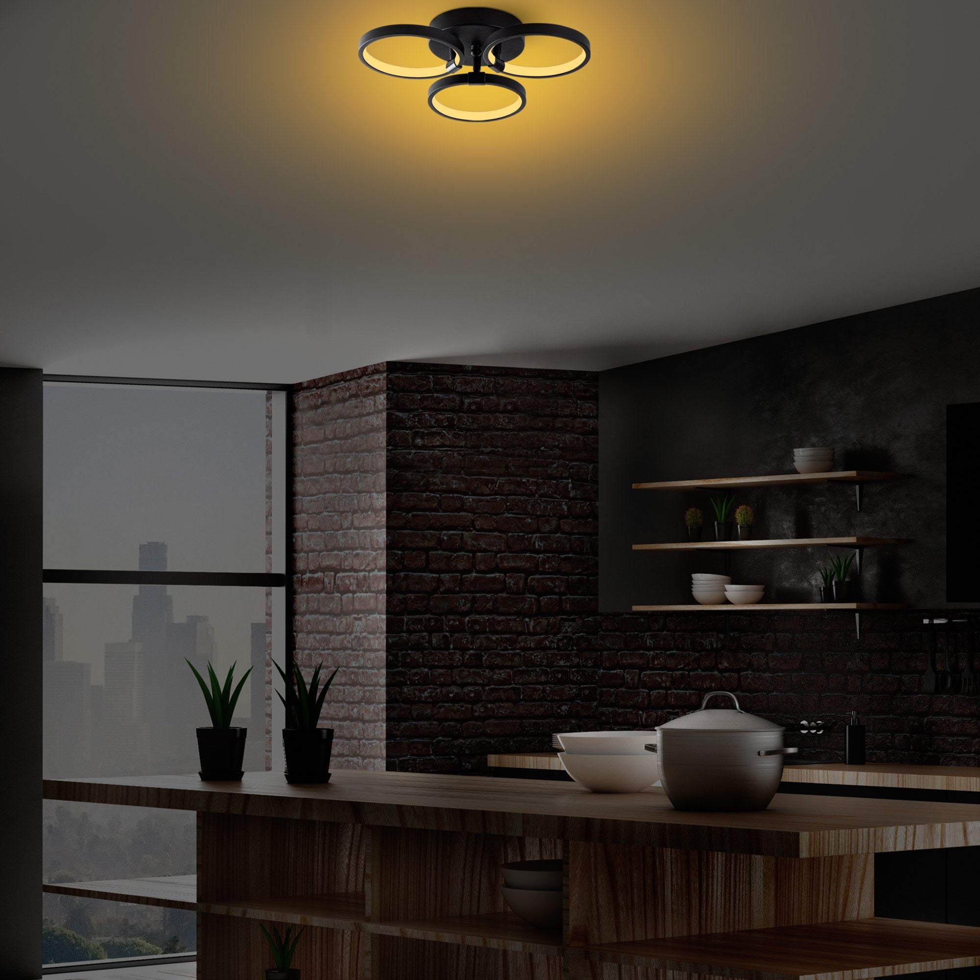 Rani Home Avize Siyah  AA-6083