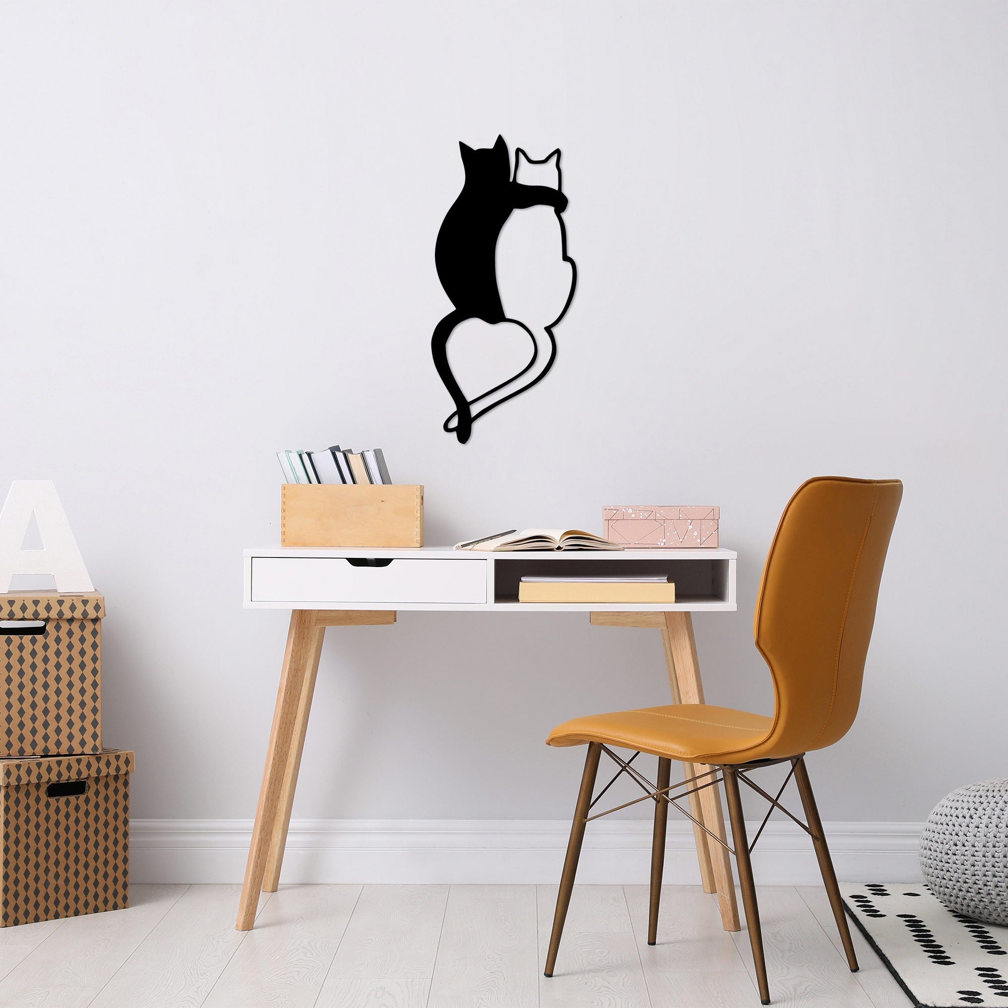 Rani Home Dekoratif Metal Duvar Aksesuarı Siyah AC-5881