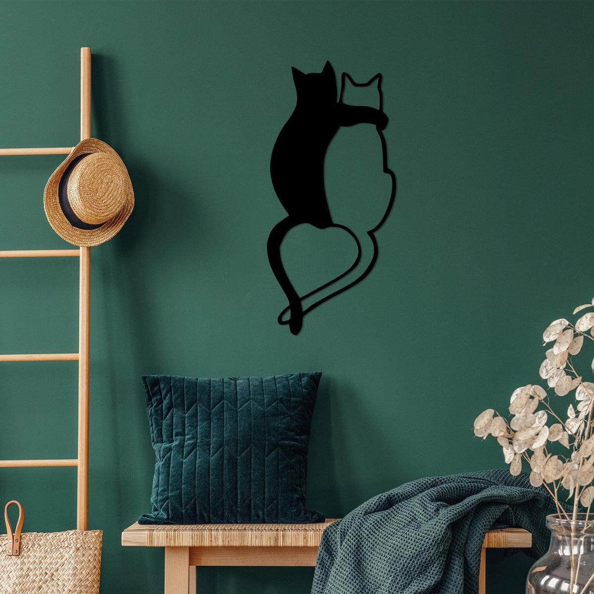 Rani Home Dekoratif Metal Duvar Aksesuarı Siyah AC-5881