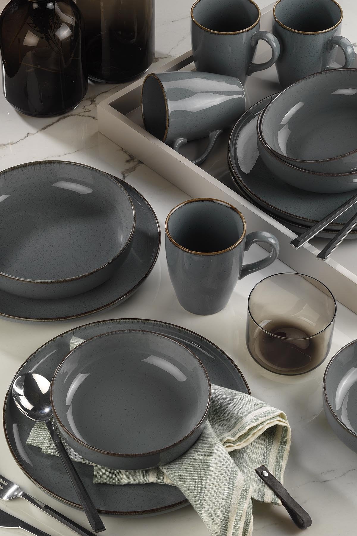 Rani Home Yemek Takımı (16 Parça) Kütahya Porselen Mavi HC-6848