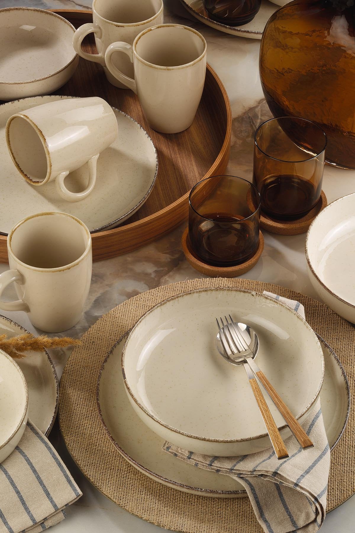 Rani Home Yemek Takımı (16 Parça) Kütahya Porselen Tarçın HC-6849