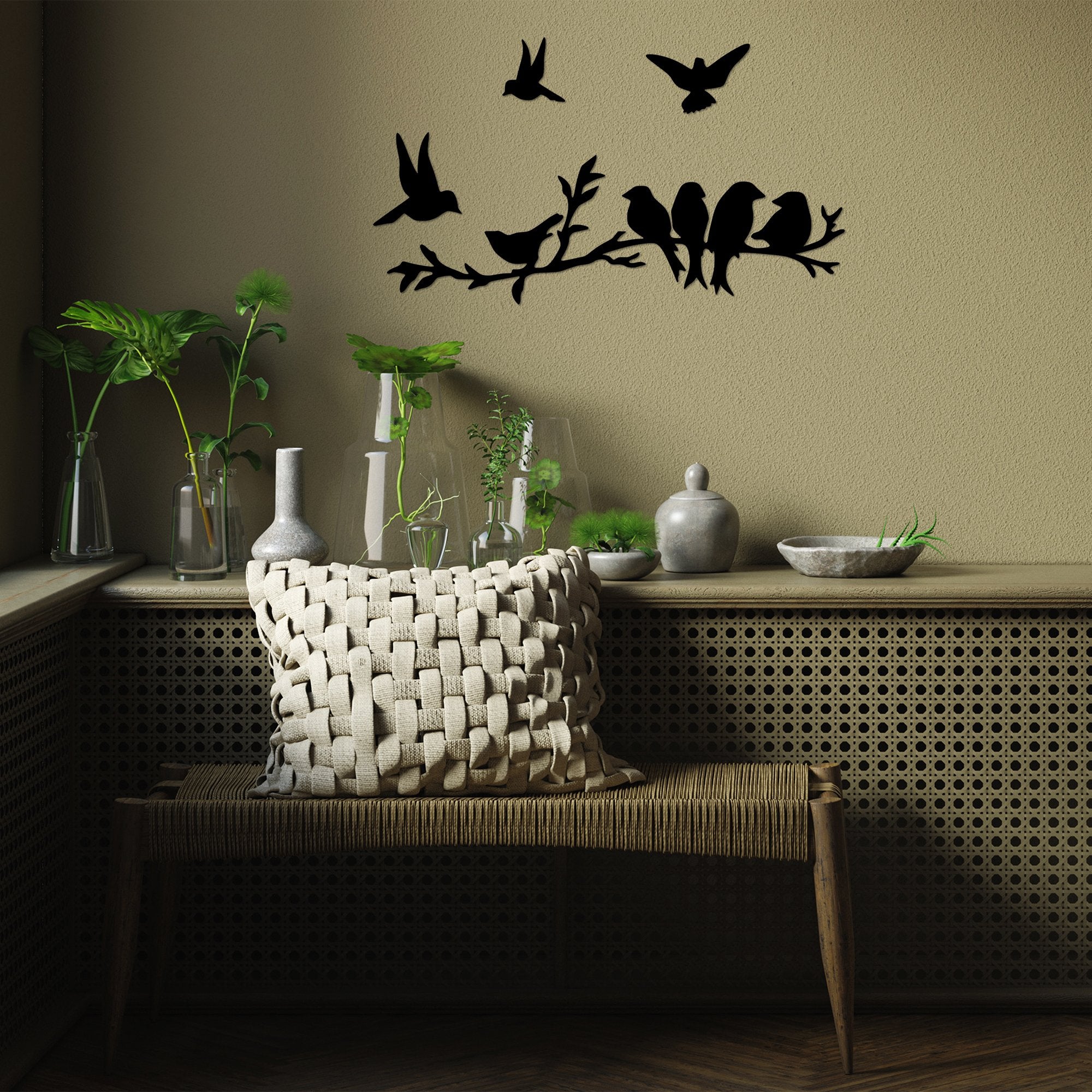 Rani Home Dekoratif Metal Duvar Aksesuarı Siyah AC-5900
