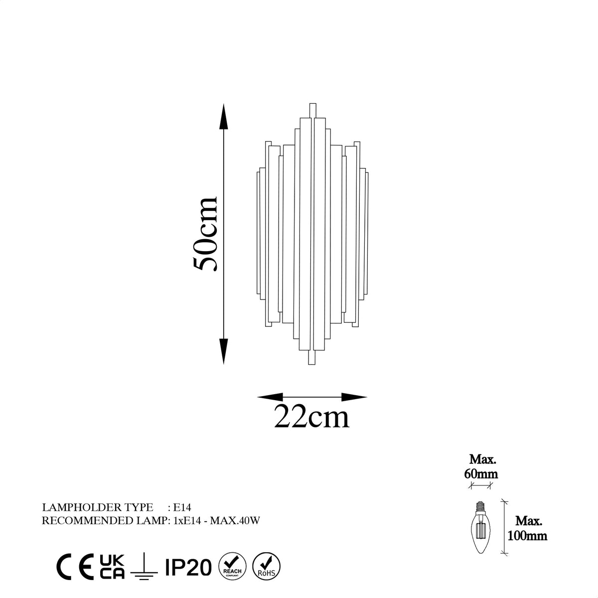 Rani Home Duvar Lambası Altın EA-5961
