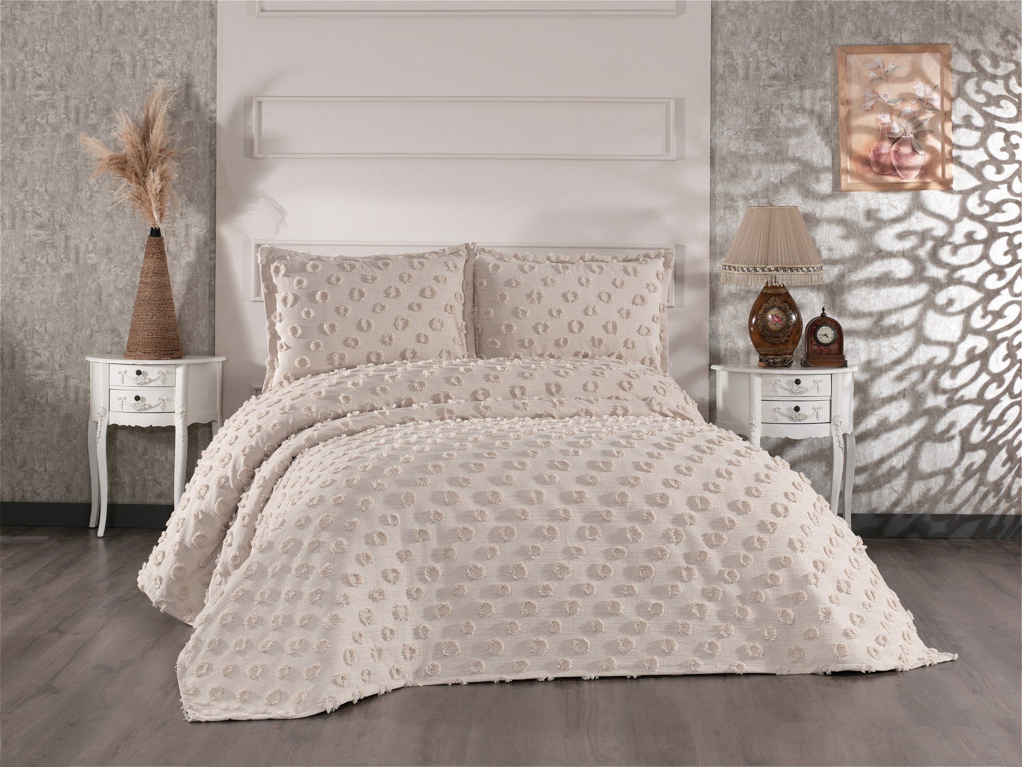 Rani Home Çift Kişilik Yatak Örtüsü Seti Kapuçino CC-6260