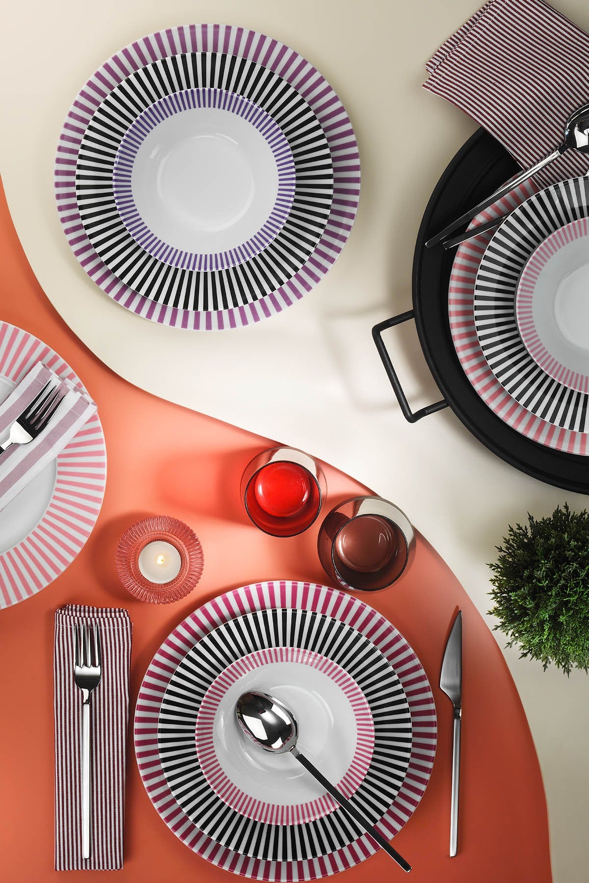 Rani Home Yemek Takımı (18 Parça) Kütahya Porselen Çok Renkli HD-6917