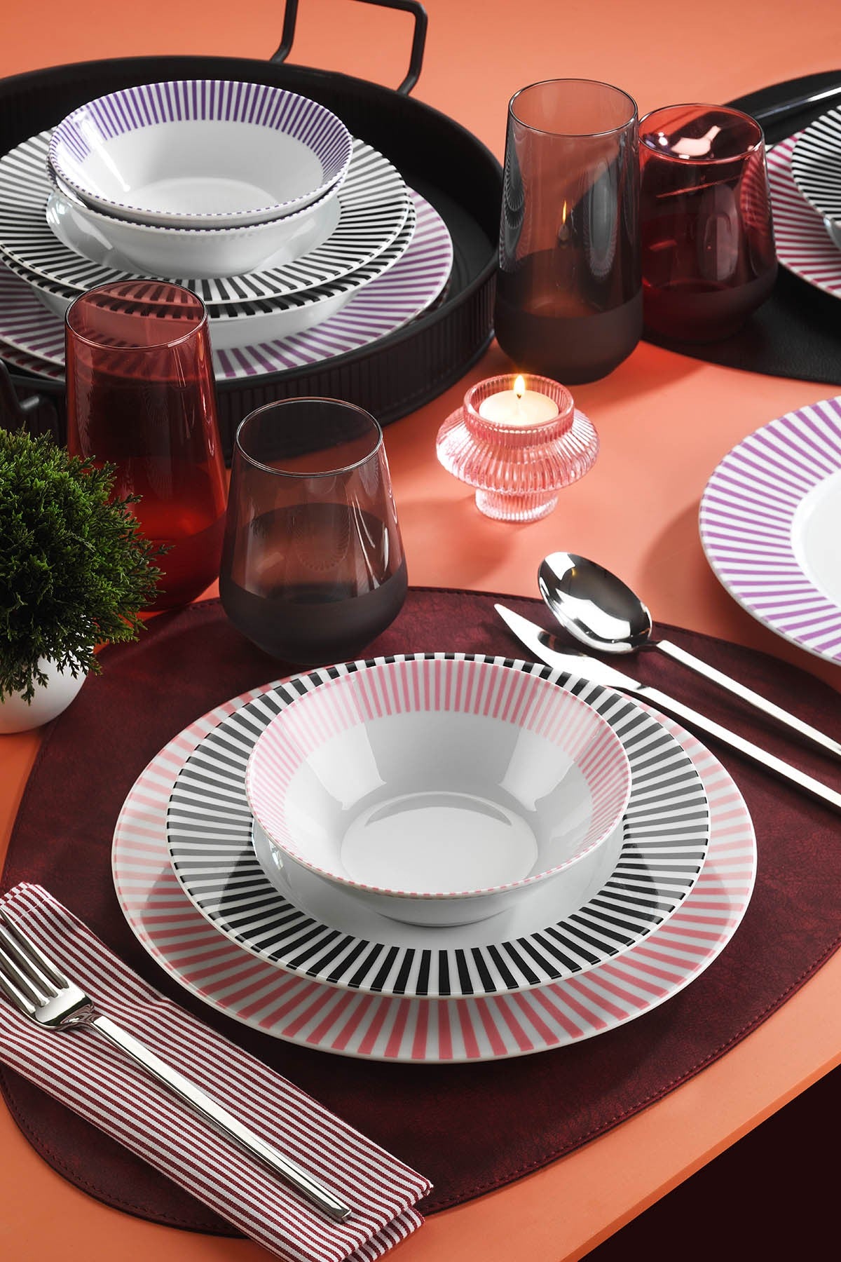 Rani Home Yemek Takımı (18 Parça) Kütahya Porselen Çok Renkli HD-6917