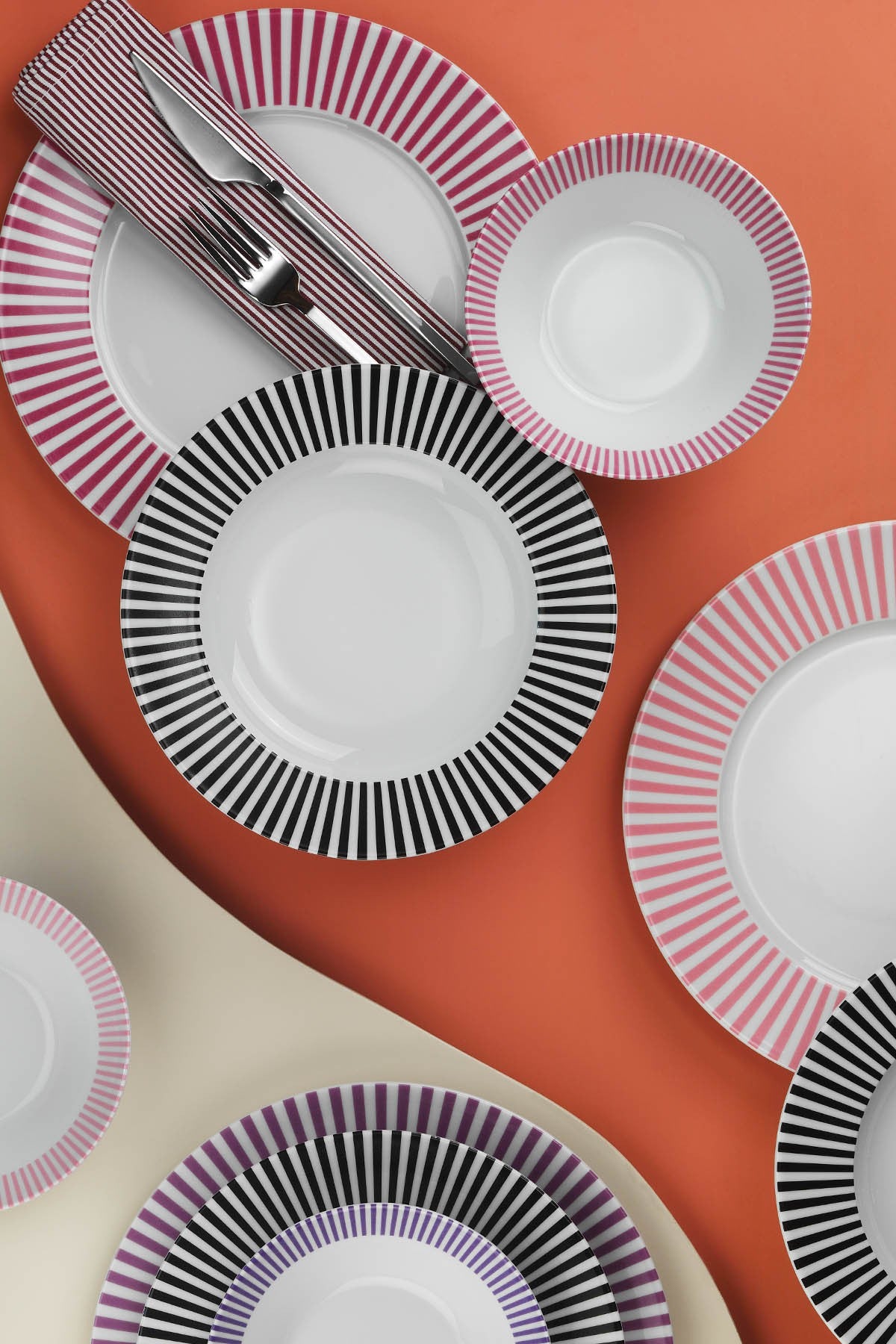 Rani Home Yemek Takımı (18 Parça) Kütahya Porselen Çok Renkli HD-6917