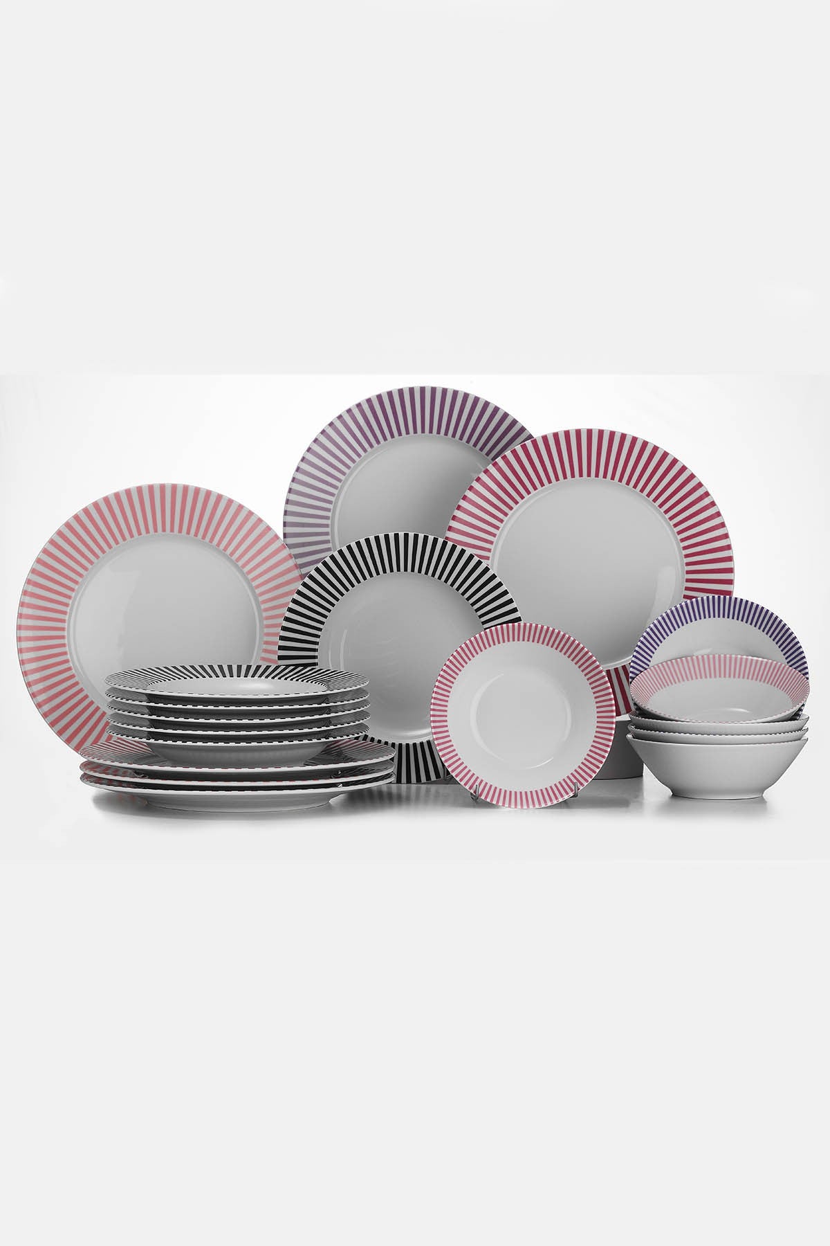Rani Home Yemek Takımı (18 Parça) Kütahya Porselen Çok Renkli HD-6917