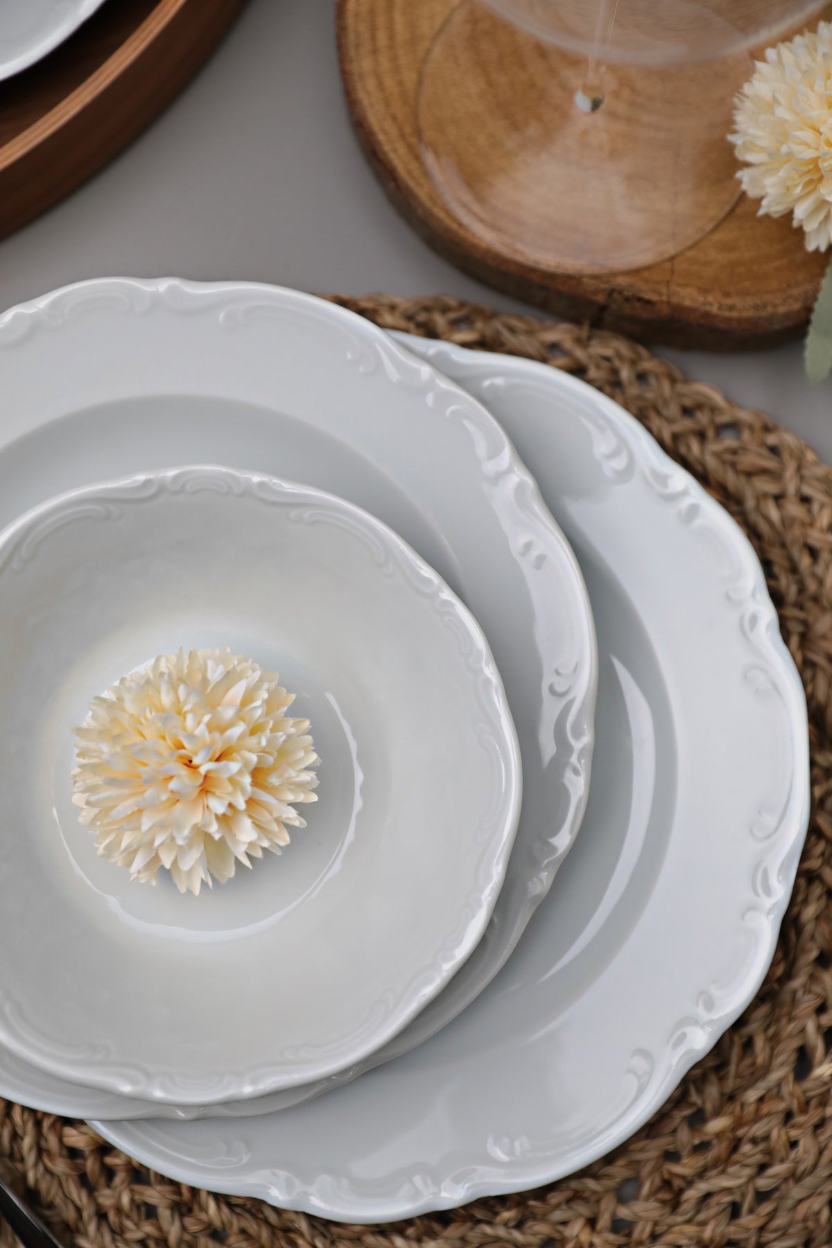 Rani Home Yemek Takımı (18 Parça) Kütahya Porselen Beyaz HD-6918