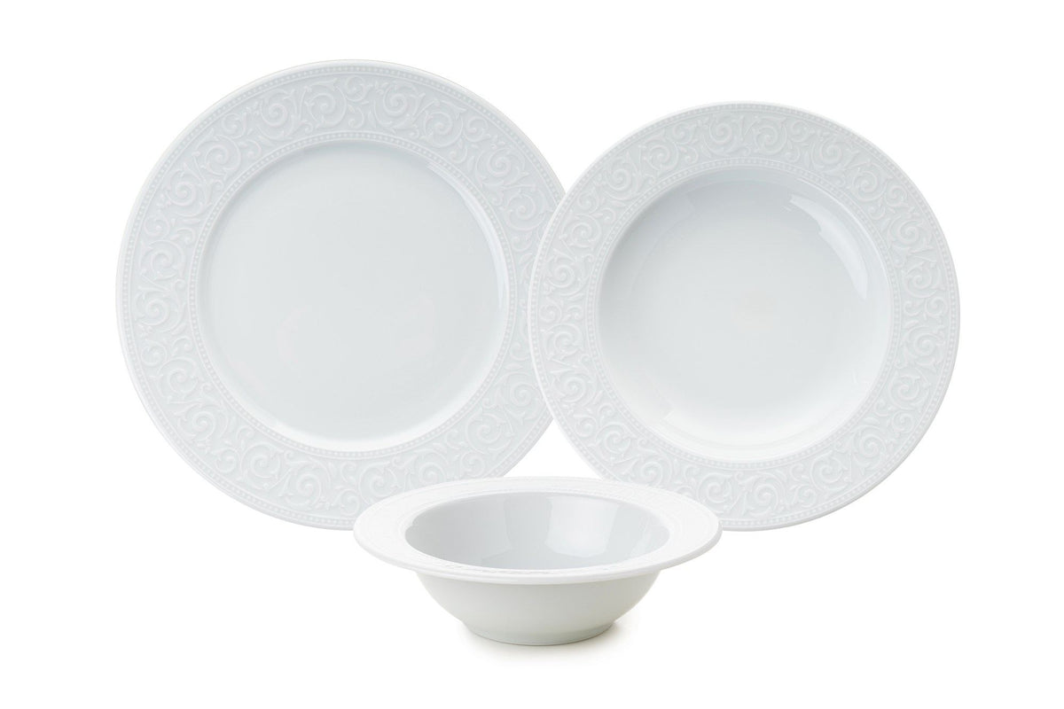 Rani Home Yemek Takımı (18 Parça) Kütahya Porselen Beyaz HD-6919