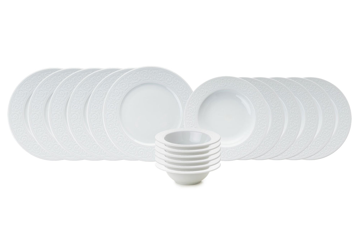 Rani Home Yemek Takımı (18 Parça) Kütahya Porselen Beyaz HD-6919