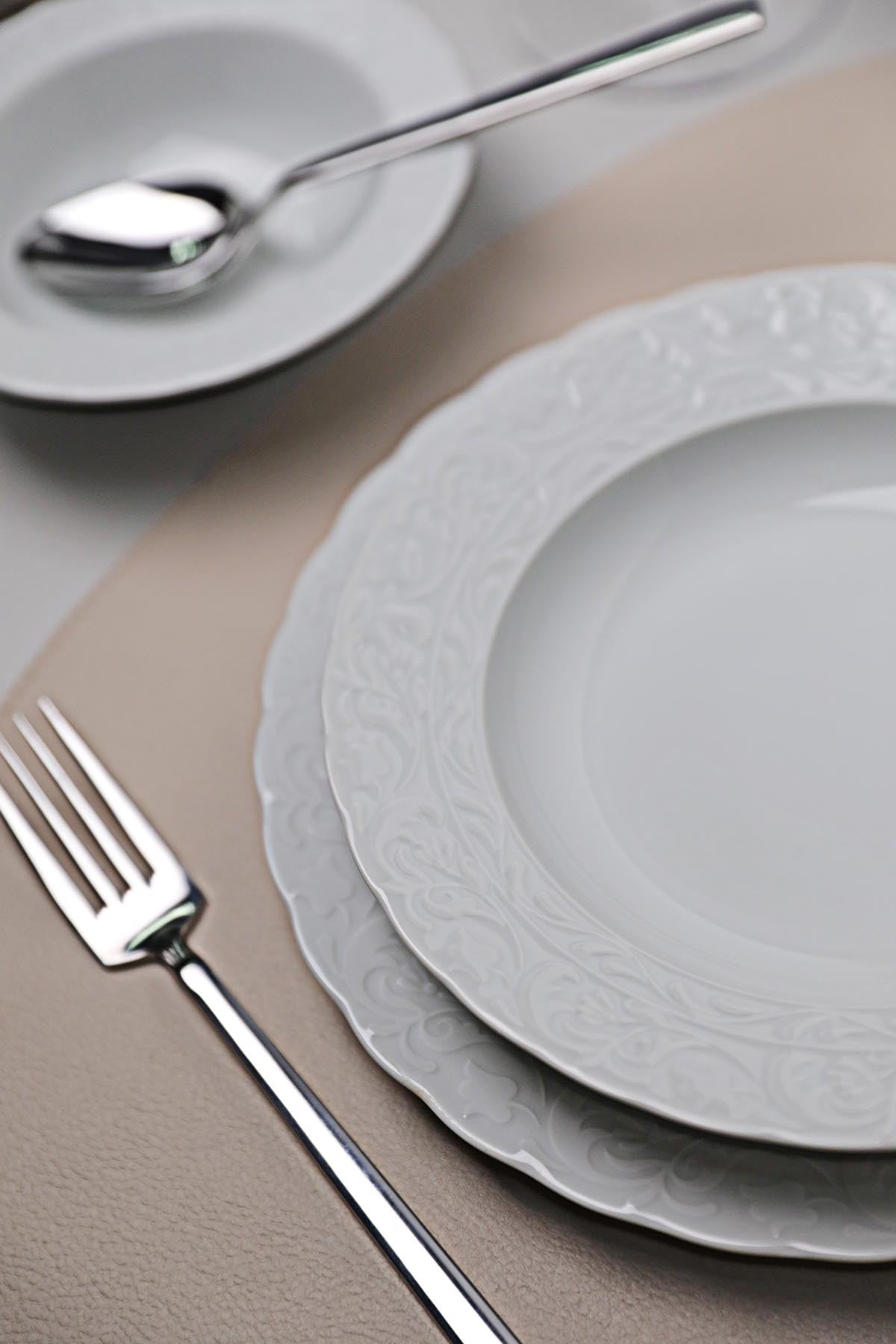 Rani Home Yemek Takımı (18 Parça) Kütahya Porselen Beyaz HD-6920