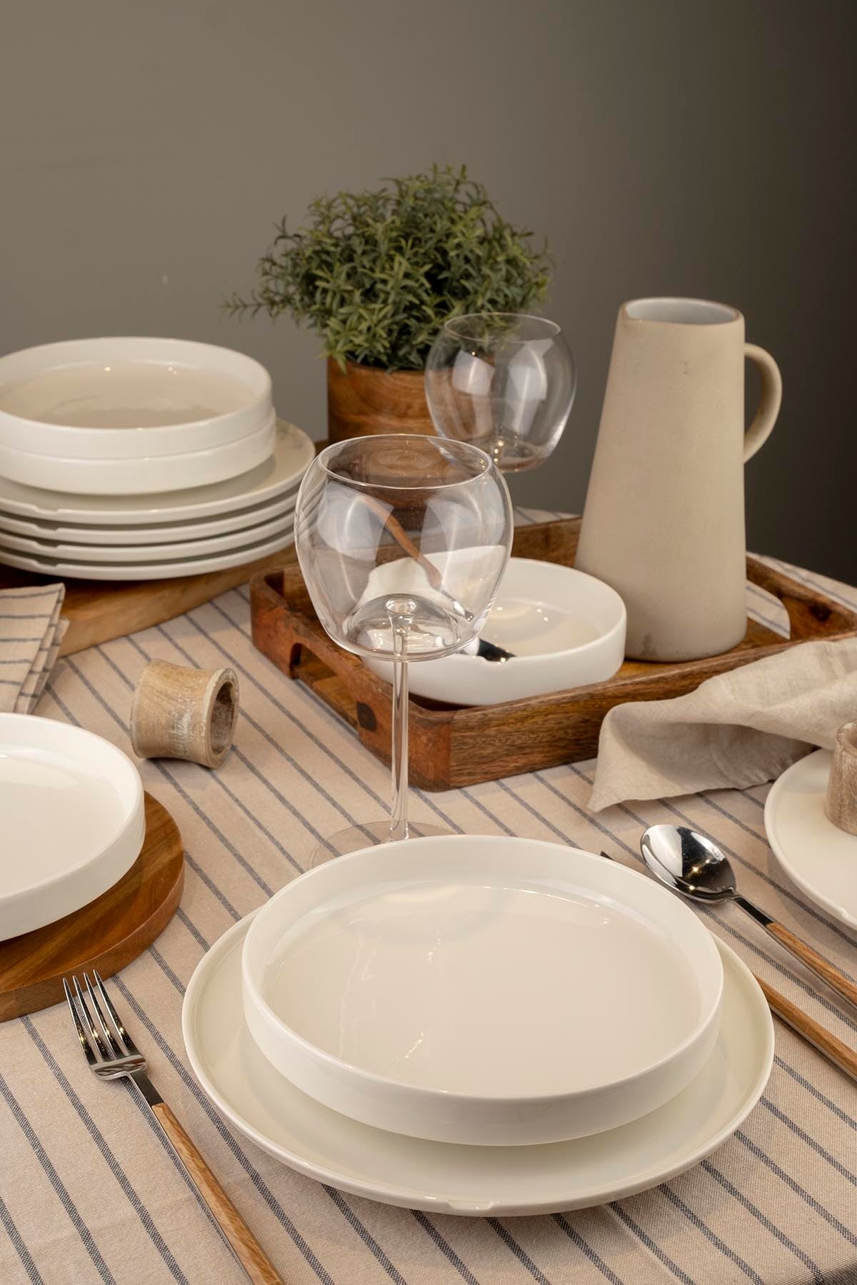 Rani Home Yemek Takımı (18 Parça) Kütahya Porselen Krem HD-6922