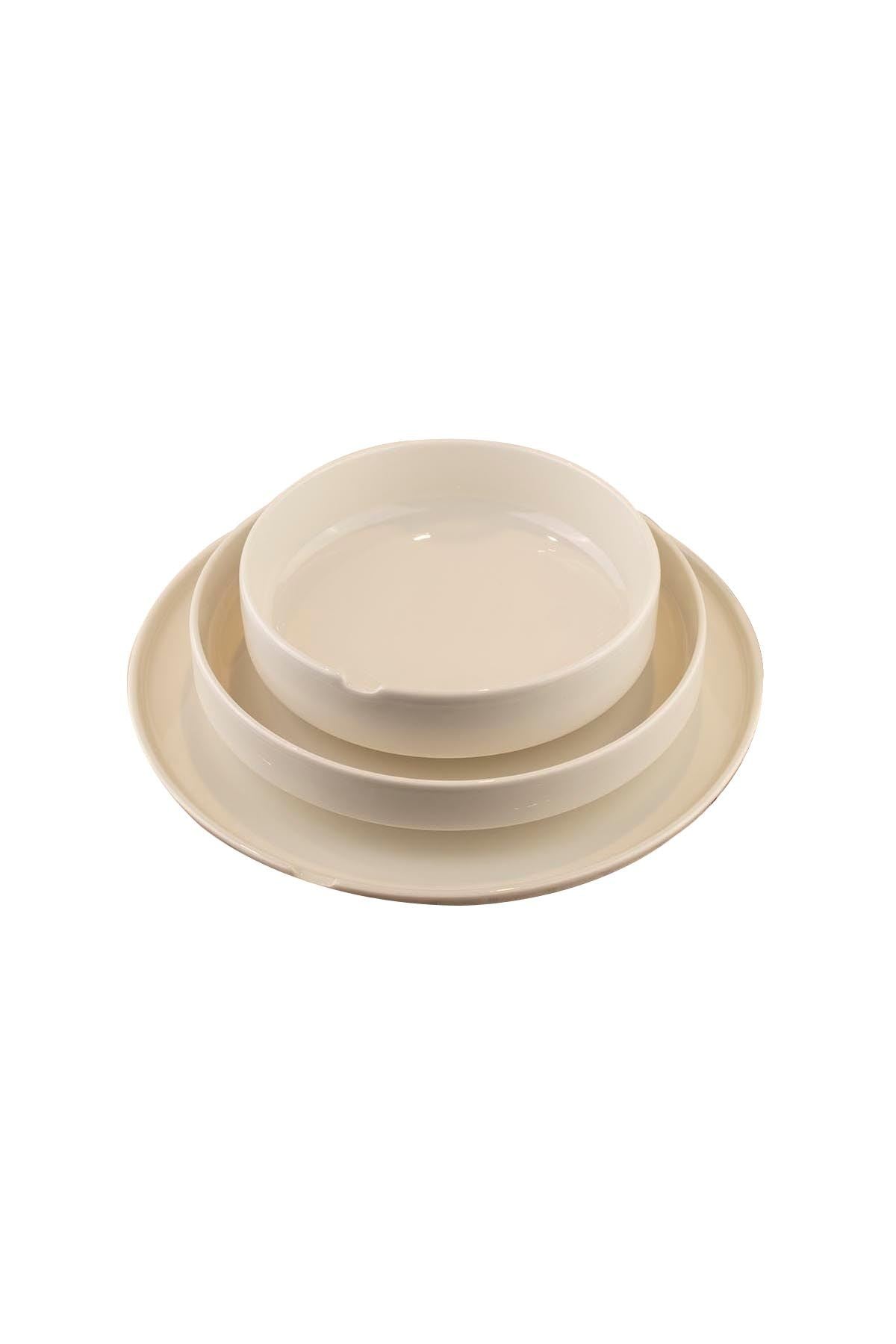 Rani Home Yemek Takımı (18 Parça) Kütahya Porselen Krem HD-6922