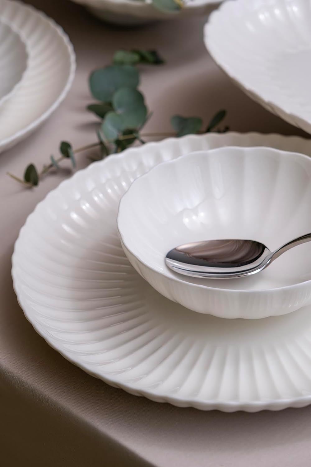 Rani Home Yemek Takımı (18 Parça) Kütahya Porselen Beyaz HD-6923