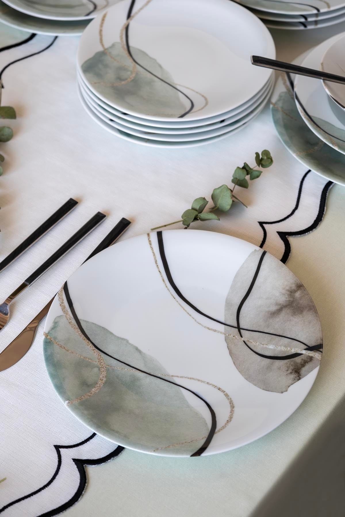 Rani Home Yemek Takımı (24 Parça) Kütahya Porselen Çok Renkli HE-6927